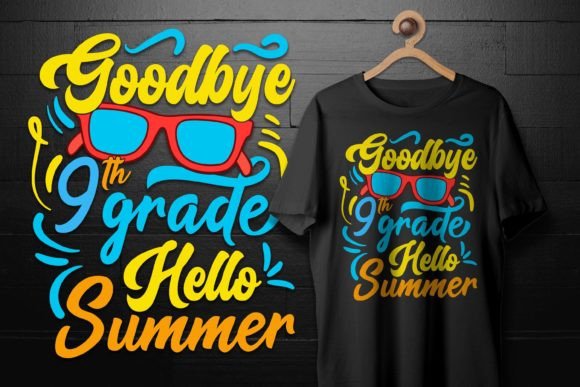 Goodbye 9th Grade Hello Summer Last Day Graphics