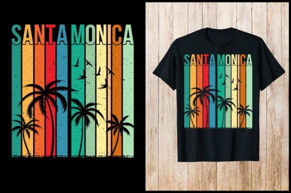 Santa Monica Summer Retro T-Shirt