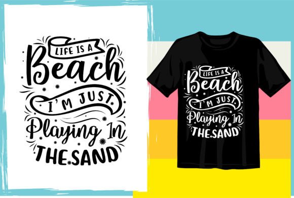 Summer Beach Typography T Shirt Design Graphics
