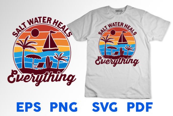Summer Beach Typography T-Shirt Designs