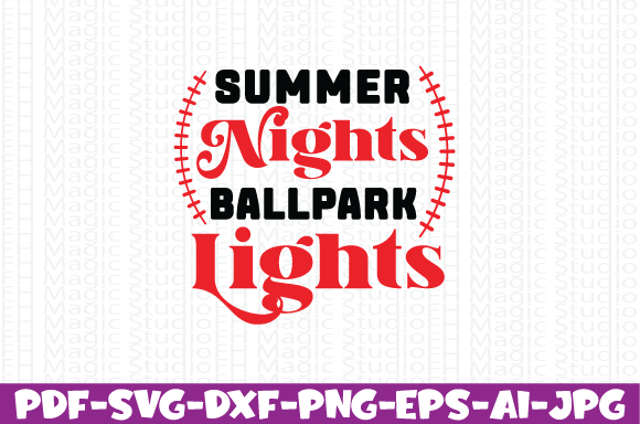 Summer Nights Ballpark Lights Graphics