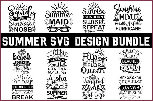 Summer Quotes SVG Design Bundle