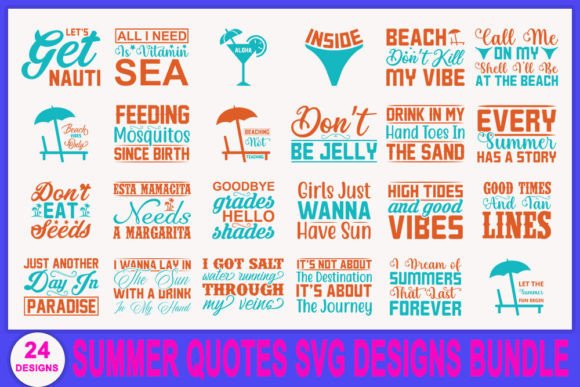 Summer Quotes T-Shirt Bundle