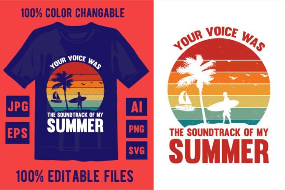 Summer Retro Vintage Sunset T-shirt Graphics