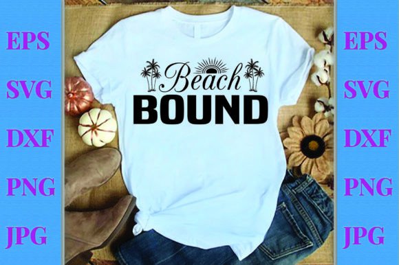 Summer T Shirt Design, Beach Bound