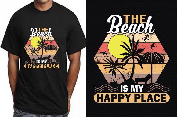 Summer T-Shirt Design My Happy Place