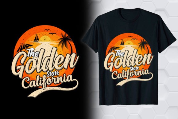 The Golden State Summer T-shirt Design